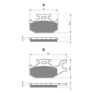 BRAKE PADS GOLDFREN OFFROAD RACING GF182 - K5 ( PR283 ) - Image 1
