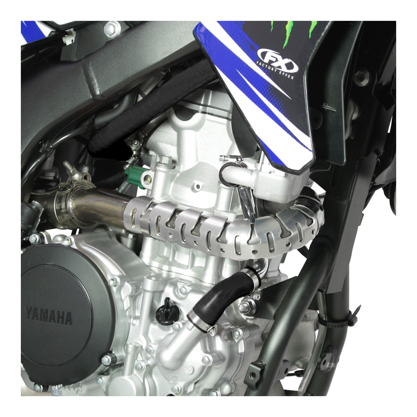 DRC Universal 4-Stroke Exhaust Pipe Guard - Titanium Color - Image 11
