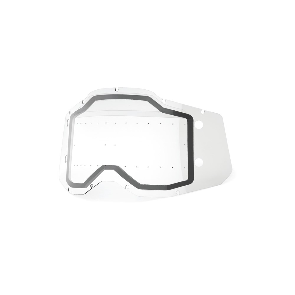 100% Racecraft 2/Accuri 2/Strata 2 Forecast Lens - Dual Pane w/Bumps - Clear