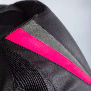 RST Tractech EVO 4 CE 1-PC Leather Suit Ladies Black/Pink/Grey - Image 4