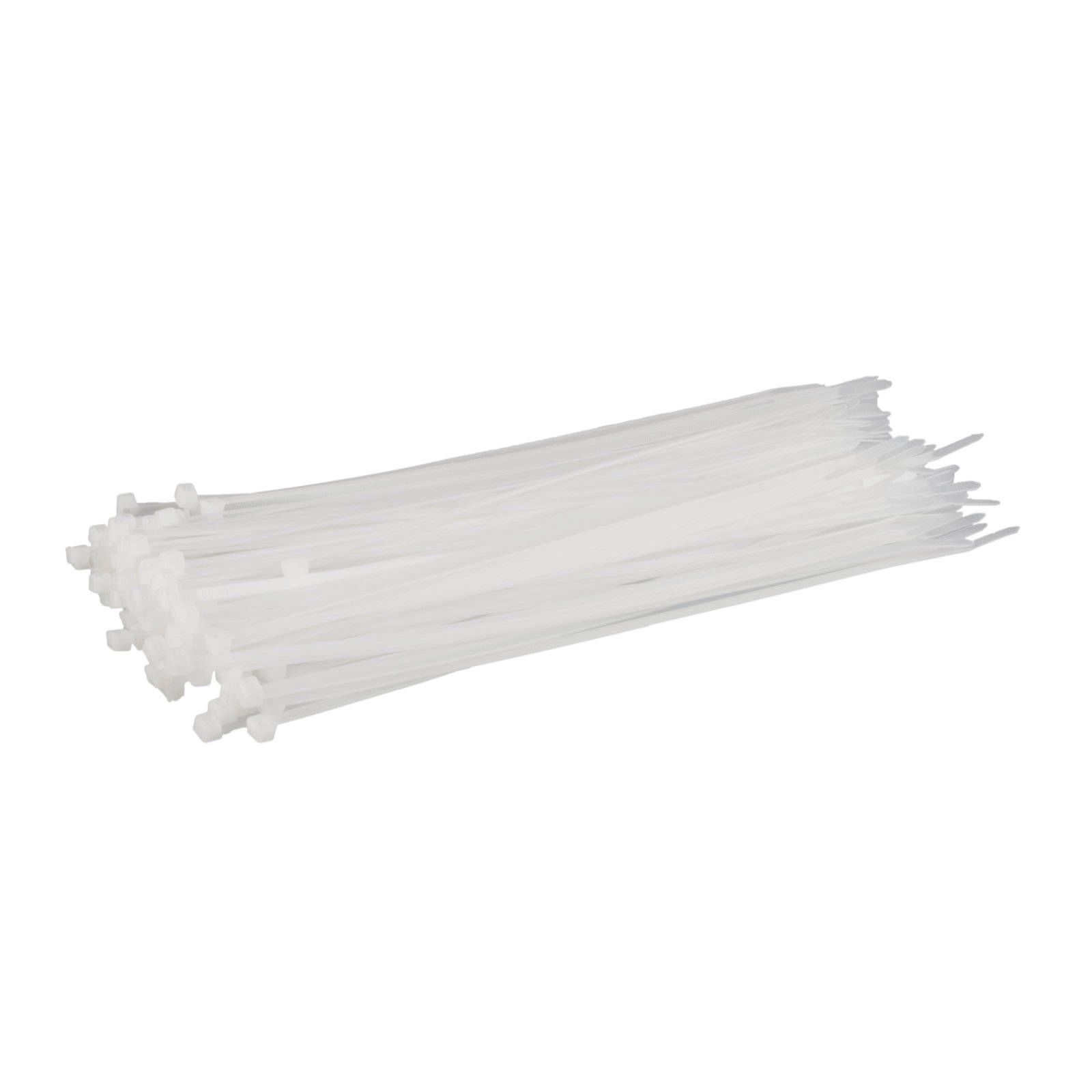 WHITES CABLE TIES 300 X 4.8 mm 100pcs/BAG WHITE - Image 1
