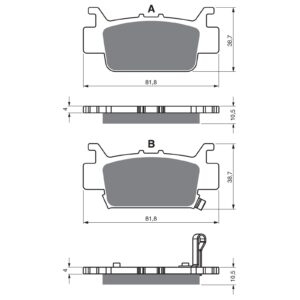 BRAKE PADS GOLDFREN OFFROAD RACING GF382 - K5 ( PR524 ) - Image 1