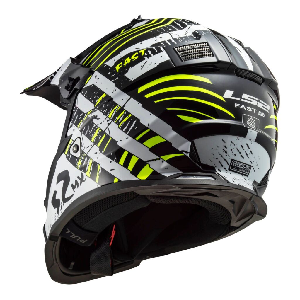 LS2 MX437 Fast Evo Verve Motocross Helmet Black/White