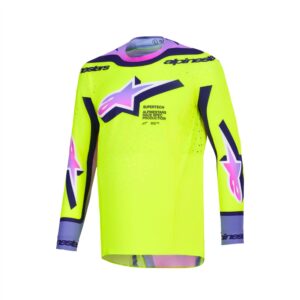 Alpinestars Supertech Vista Motocross Jersey Yellow/Purple/Black - Image 1