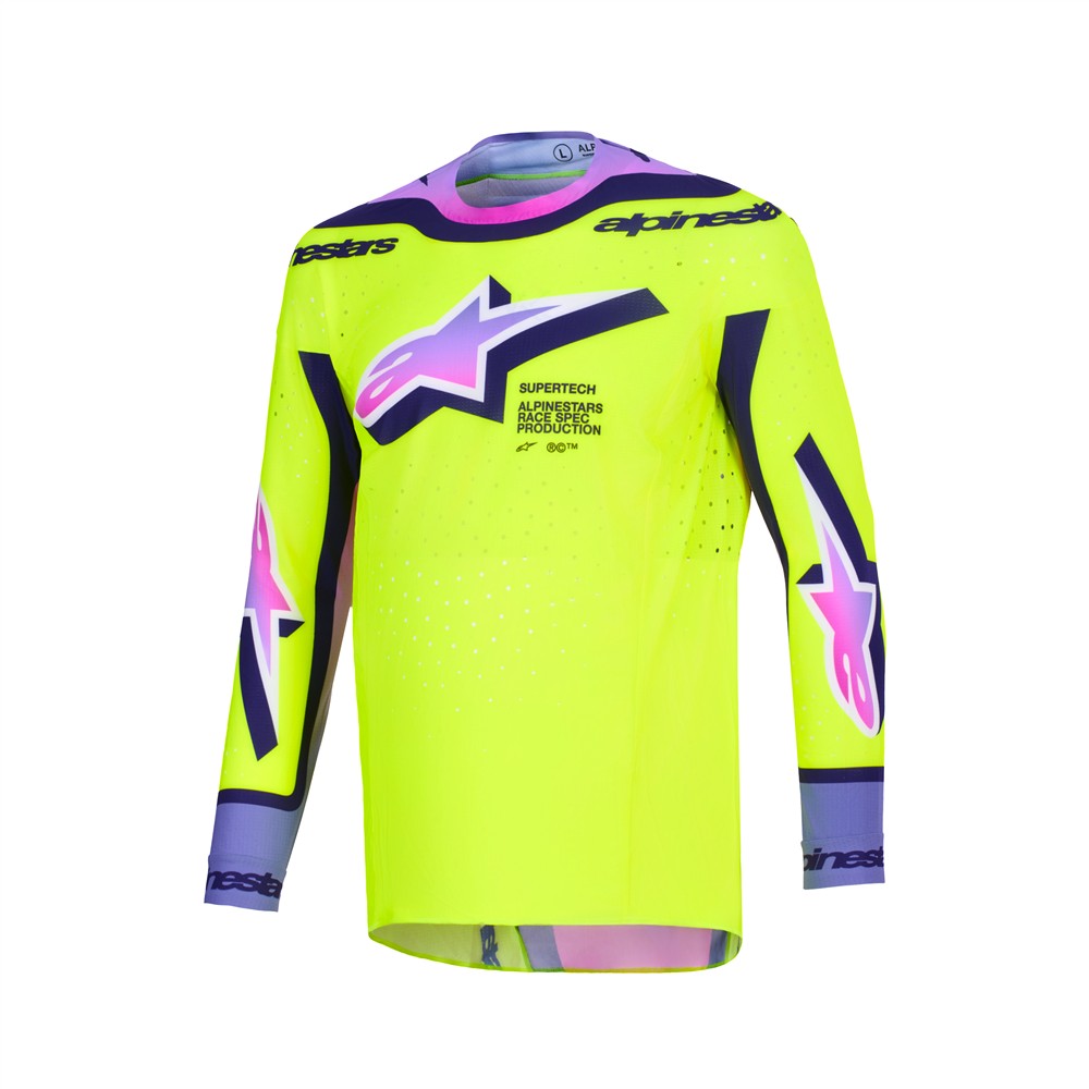 Alpinestars Supertech Vista Motocross Jersey Yellow/Purple/Black