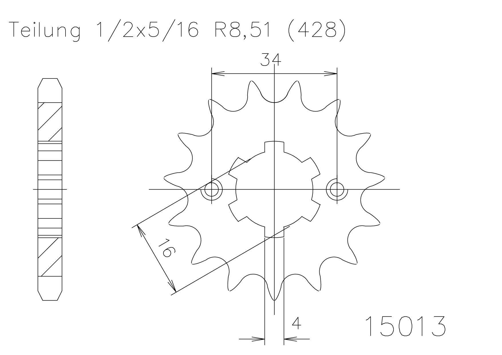 SPROCKET FRONT MOTO MASTER13T SUZUKI YAMAHA - Image 1