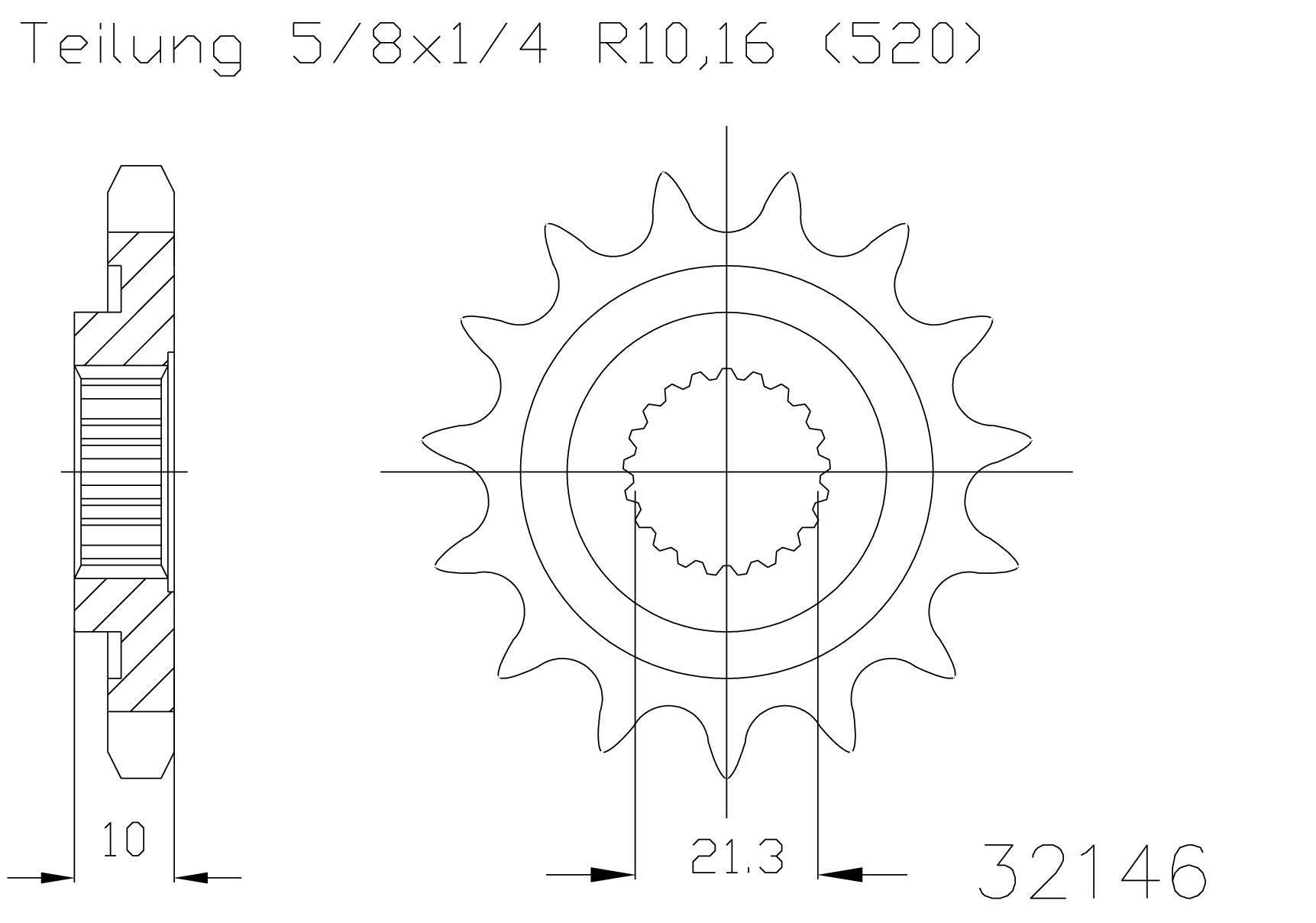 SPROCKET FRONT MOTO MASTER MADE IN HOLLAND  RMZ450 05-12 RMX450 10-14 14T - Image 1