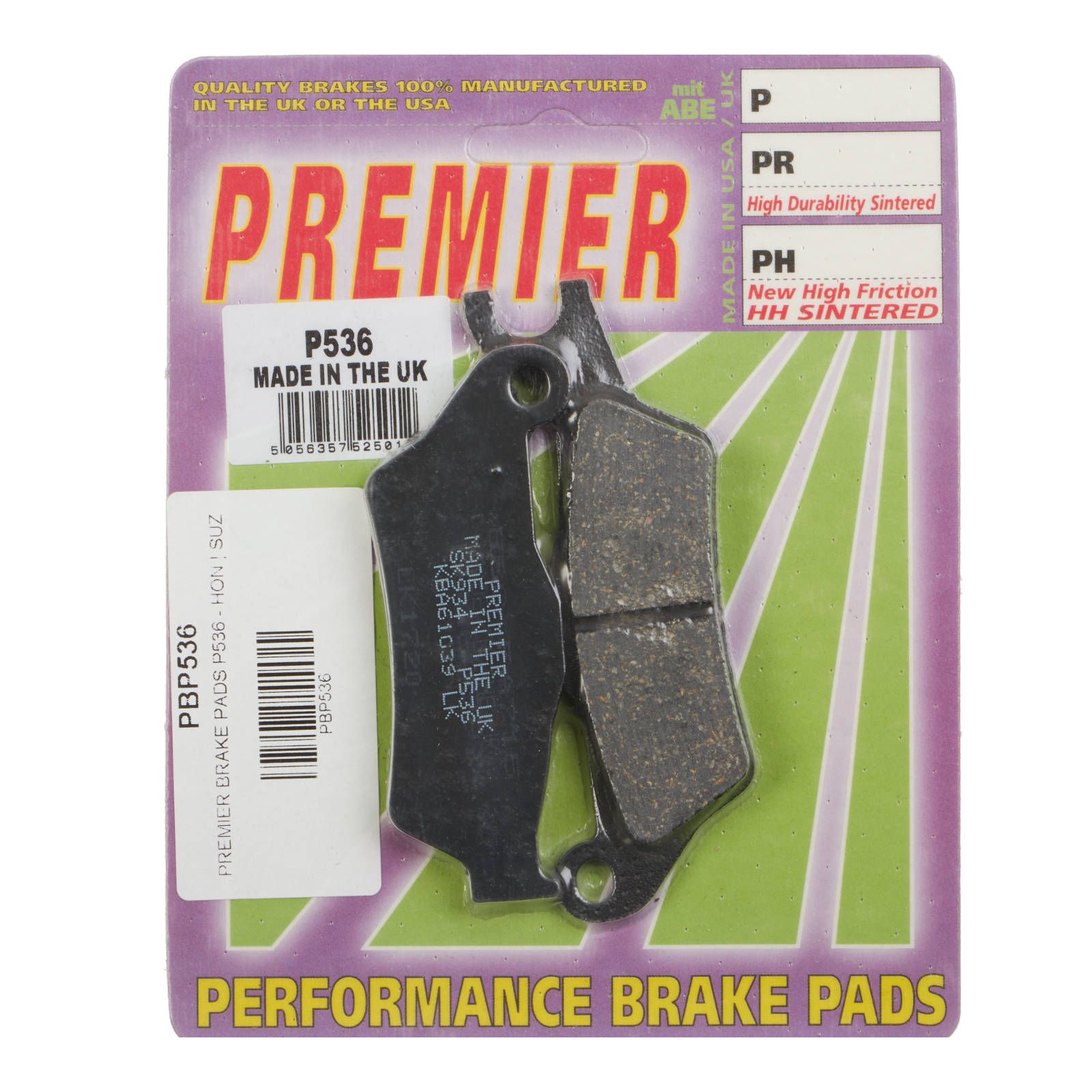 PREMIER BRAKE PADS P536 - HON | SUZ - Image 1