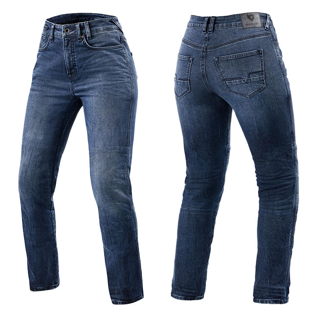 Rev'It Victoria 2 Ladies Jeans SF Sht Leg Medium Blue