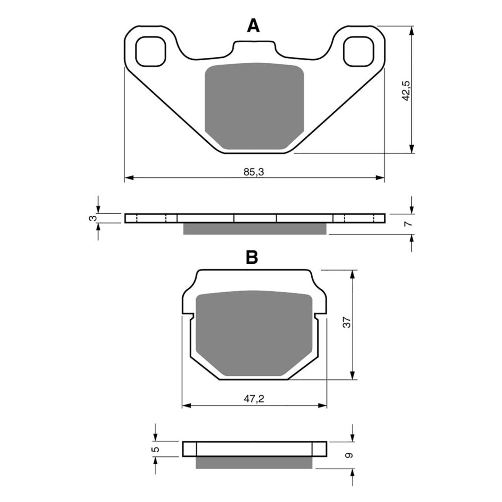 BRAKE PADS GOLDFREN OFFROAD RACING GF047 - K5 ( PR22 )