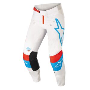 Alpinestars Techstar Quadro Motocross Pants Off White/Blue Neon/Bright Red - Image 1