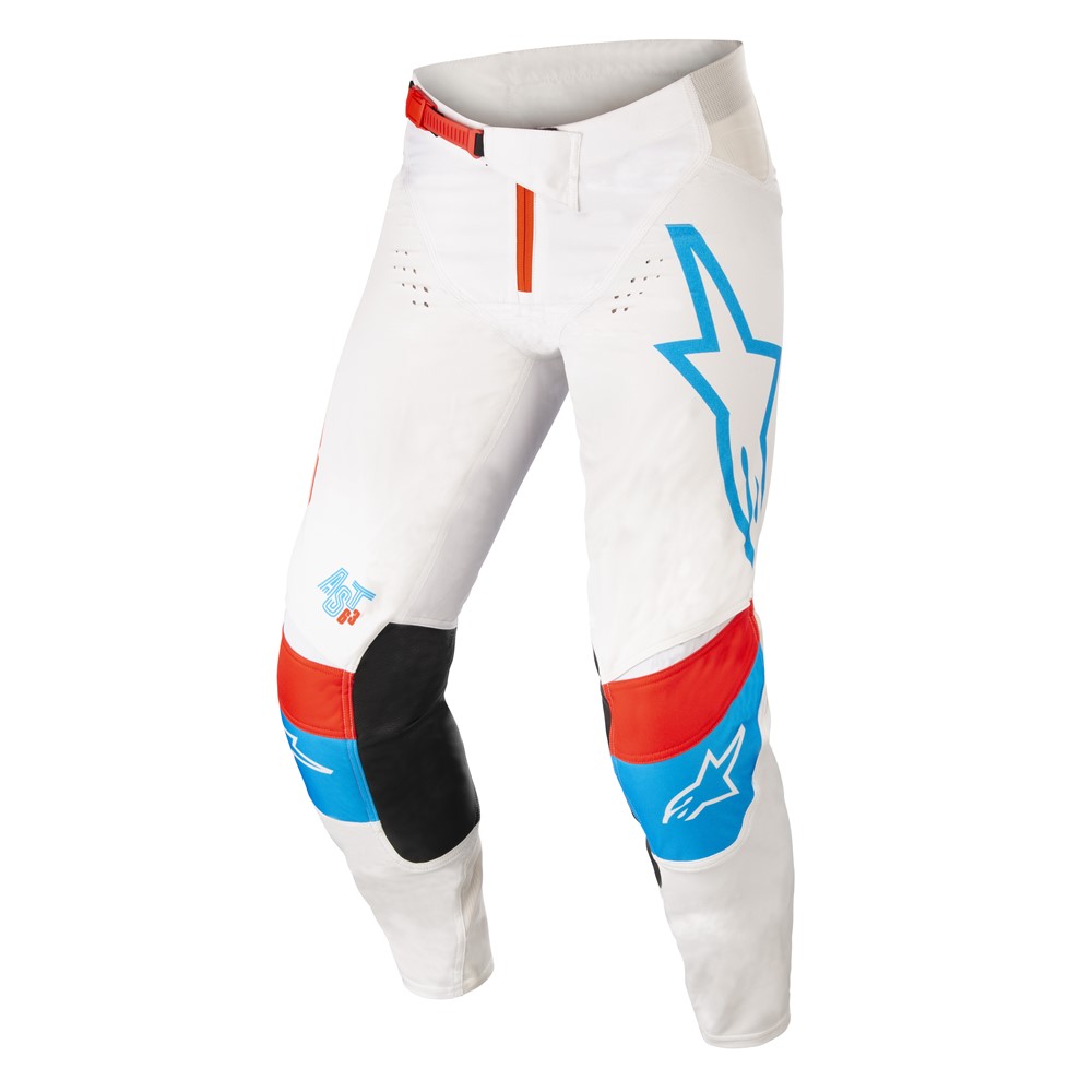 Alpinestars Techstar Quadro Motocross Pants Off White/Blue Neon/Bright Red