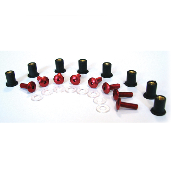 X TECH SCREEN SCREWS BLACK SET/8