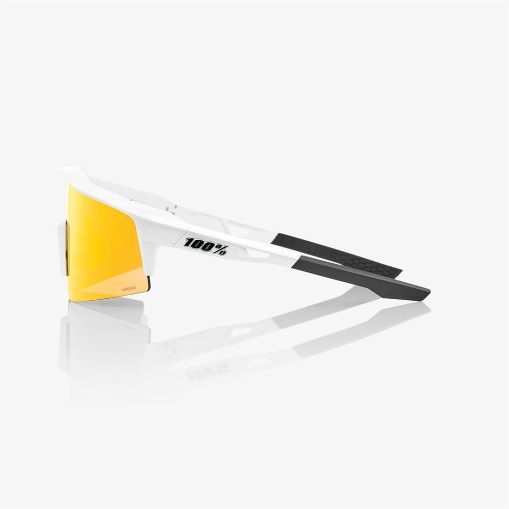 100% Speedcraft SL Soft Tact Off White Sunglasses HiPER Red Mirror Lens