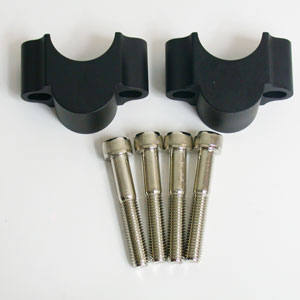 Bar Raisers 25mm 28.6 black fat to fat black Tech7 riser