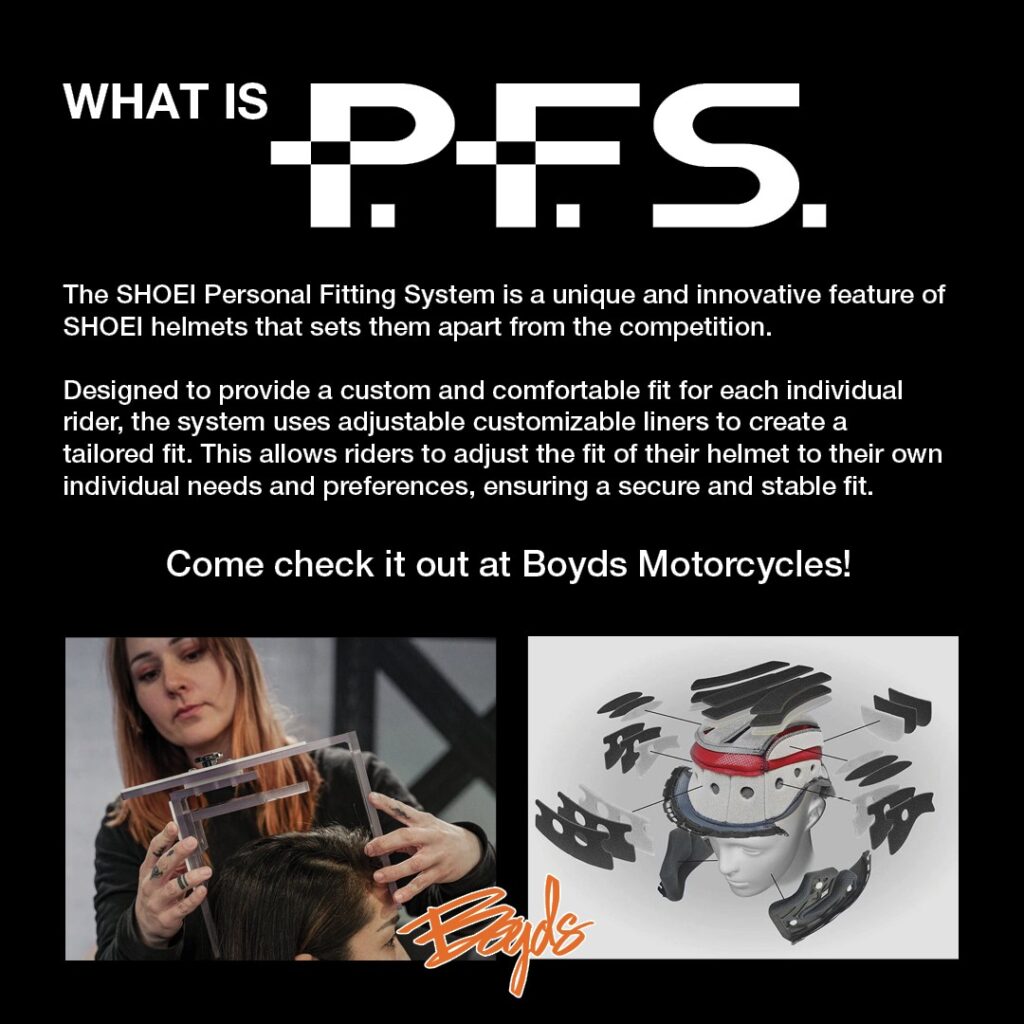 Shoei PFS (Personal Fitting System)