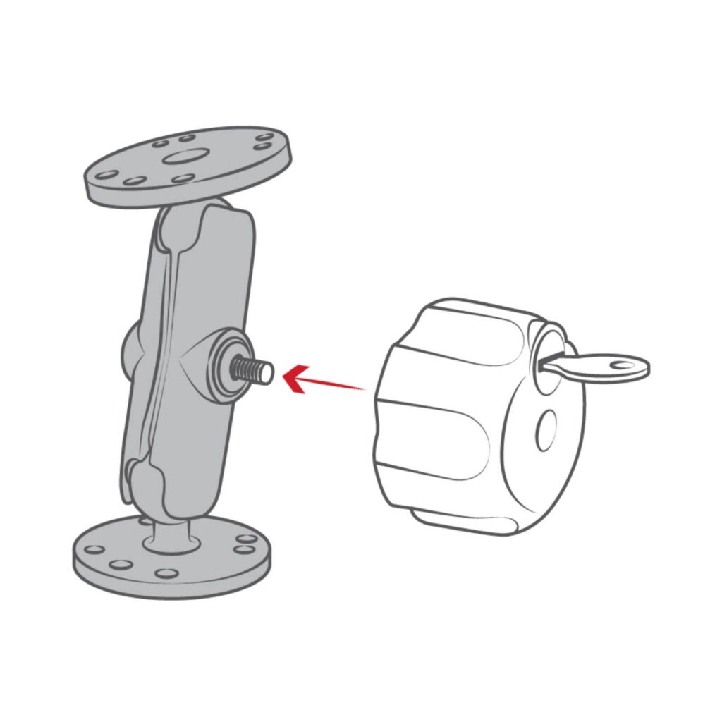 Ram Key Lock Knob With Brass Insert For B Size Socket Arms