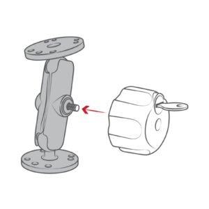 Ram Key Lock Knob With Brass Insert For B Size Socket Arms - Image 3