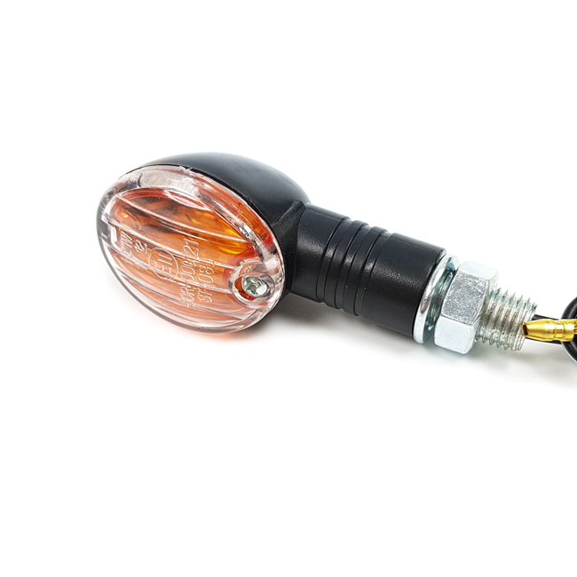 Micro oval indicators 60mm short E-mark clear lens