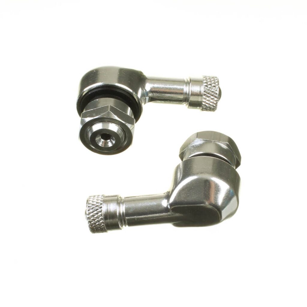 WHITES 90 DEGREE ALLOY VALVES 11.3MM (JAP) - SIL (PAIR)