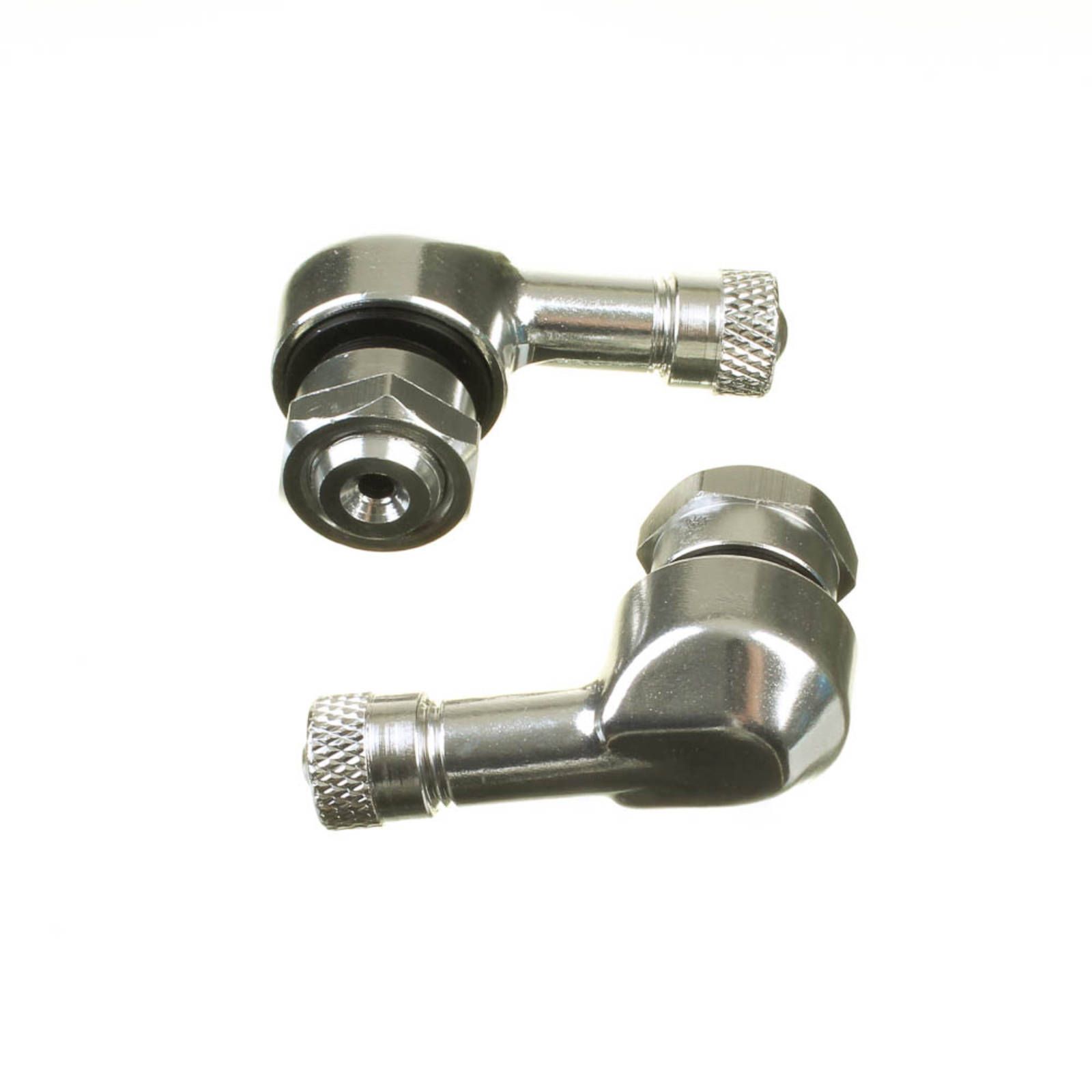 WHITES 90 DEGREE ALLOY VALVES 11.3MM (JAP) - SIL (PAIR) - Image 1