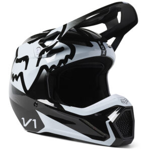 Fox V1 Leed MIPS ECE Motocross Helmet Black/White - Image 1