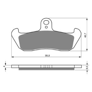 BRAKE PADS GOLDFREN OFFROAD RACING GF006 - K5 ( PR113 ) - Image 1