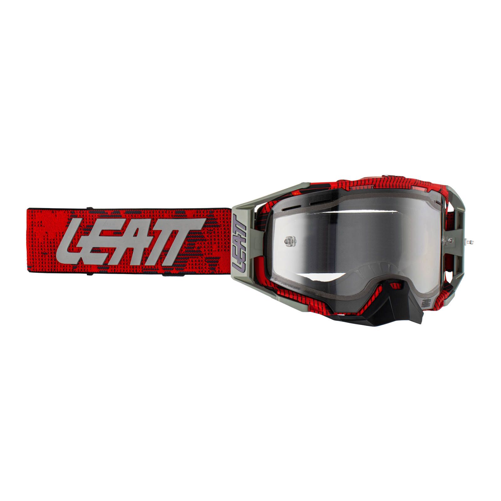 Leatt Velocity 6.5 Motocross Goggles Enduro Red Clear Lens - Image 1