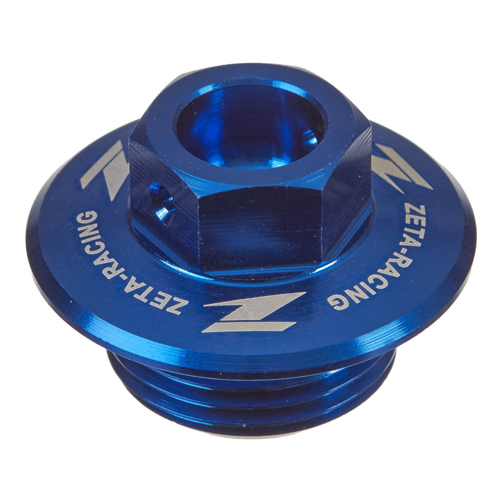 Zeta Oil Filler Plug Suzuki RM/RMZ, Yamaha Serow 250 - Blue - Image 1