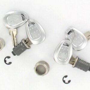 2pce LOCK & KEY SET - Silver Key 2.5 mm thick - Image 1