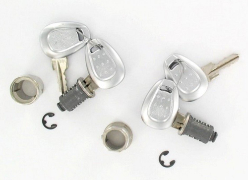 2pce LOCK & KEY SET - Silver Key 2.5 mm thick