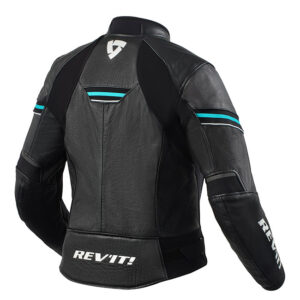 Rev'It Median Ladies Jacket Black-Turquoise - Image 2