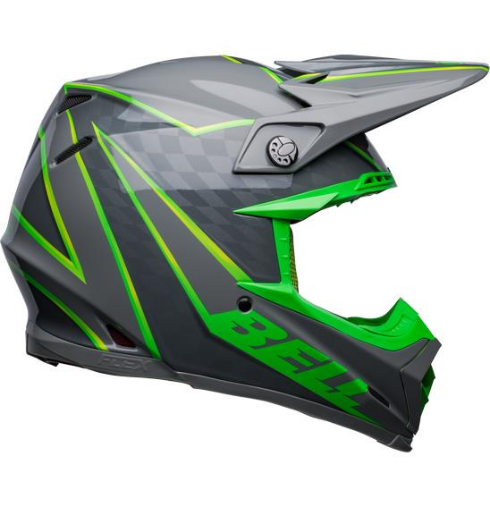 Bell Moto-9s Flex Motocross Helmet Sprite Grey/Green