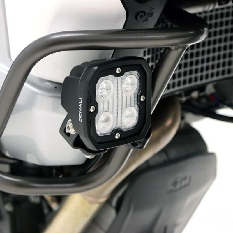 Denali Engine Guard/ Crashbar Light Mount/ 21-29mm Diam Tube Black