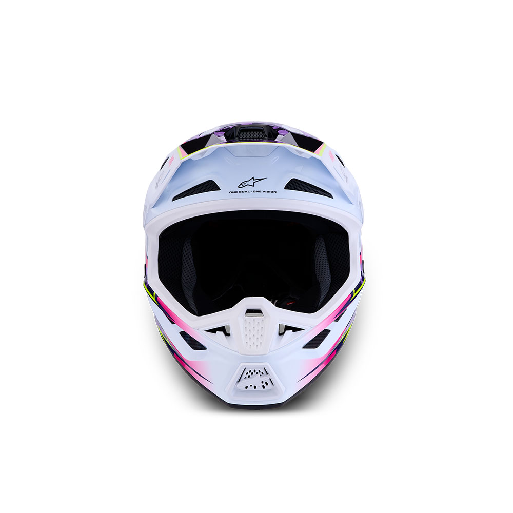 Alpinestars S-M7 Blaster Motocross Helmet Purple/Pink/White Gloss