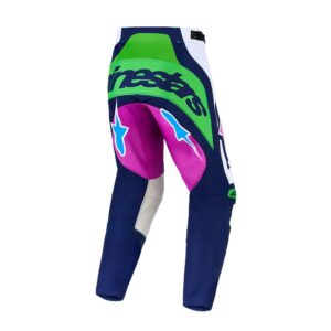 Alpinestars Techstar Maven Motocross Pants White/Blithe Blue/Green Fluoro - Image 2