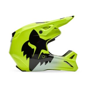 Fox V1 Shield Motocross Helmet Fluro Yellow - Image 1