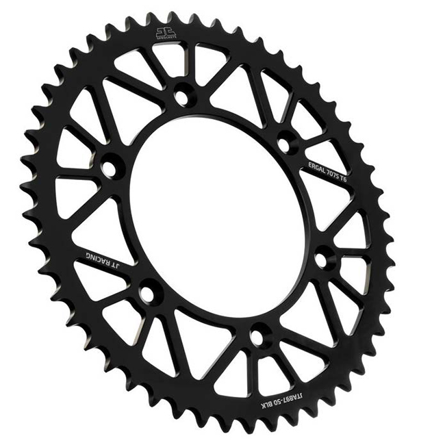 Rear Sprocket 51T Racelite Aluminium racing 7075 T6 ERGAL Black