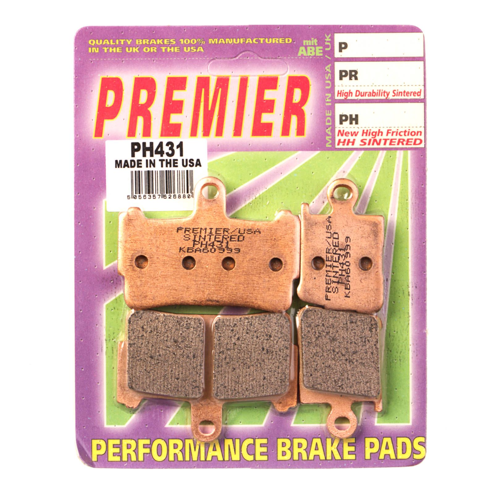 PREMIER BRAKE PADS HI-PERF SINT PH431 - HON - Image 1