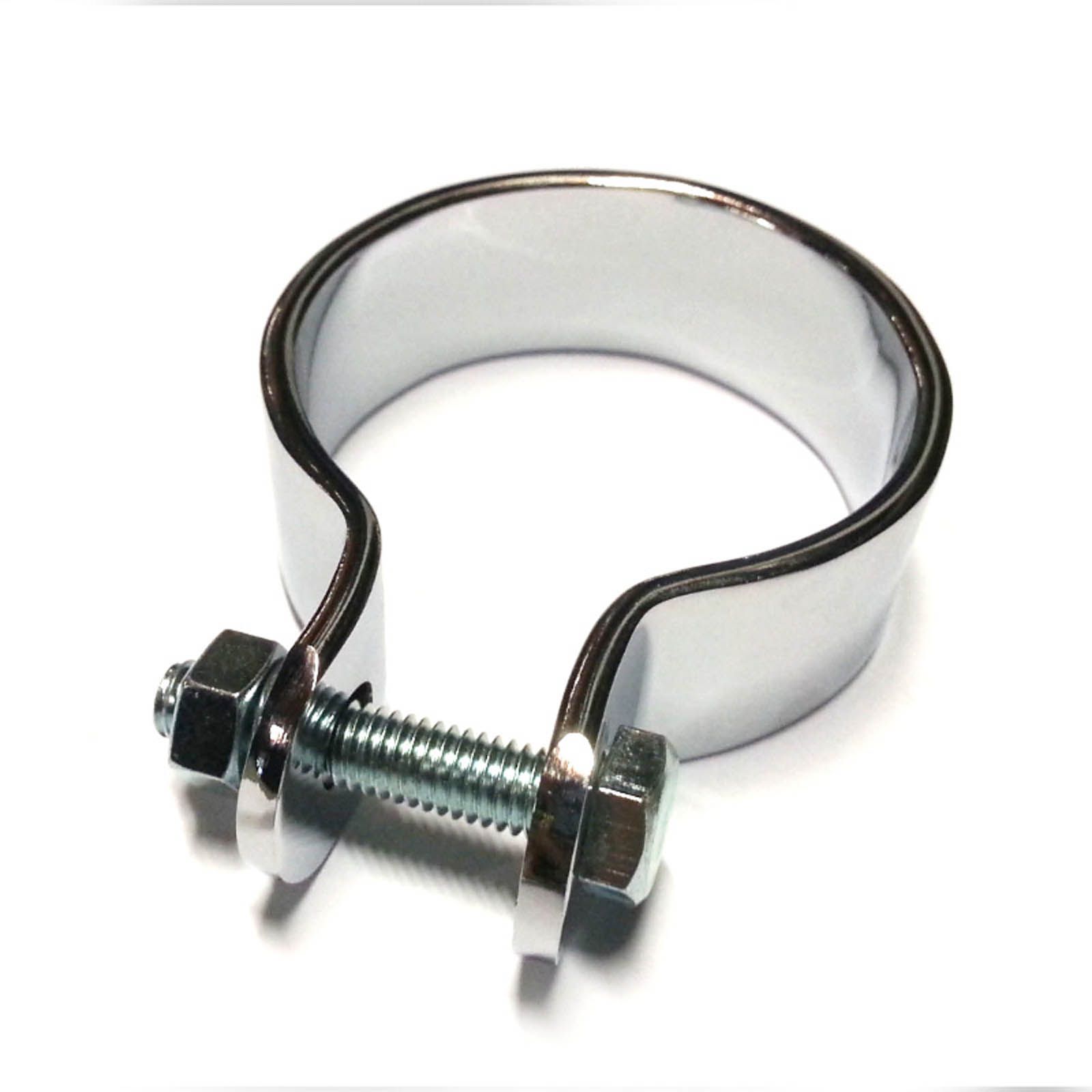 WHITES EXHAUST CLAMP 1 1/2" CHR 38mm - Image 1