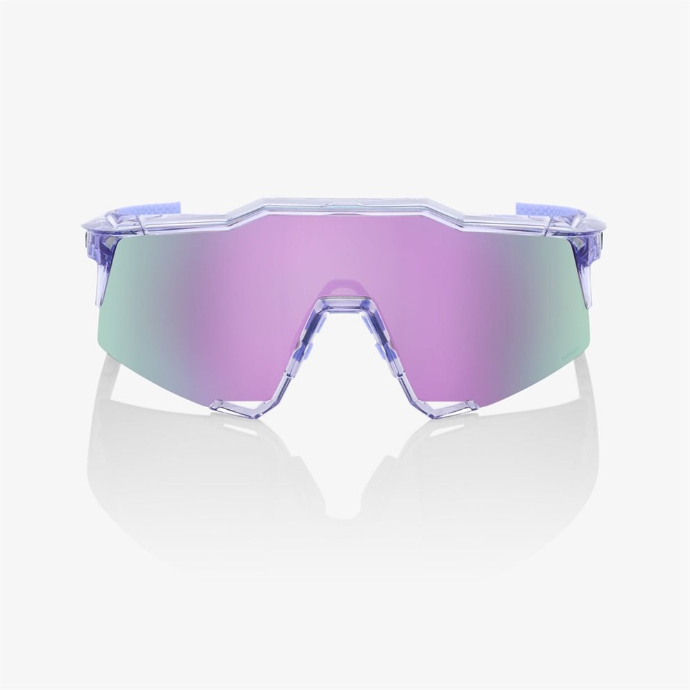 100% Speedcraft Polished Translucent Lavender Sunglasses HiPER Lavender Mirror Lens