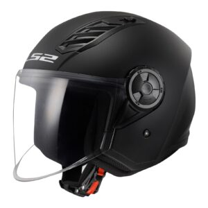 LS2 OF616 Airflow II Open Face Helmet Matte Black - Image 1