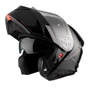 MT Genesis SV Flip Front Helmet Gloss Black - Image 2
