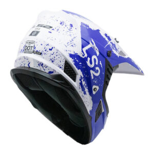 LS2 MX706J Coz Hyde Motocross Helmet Youth Blue / White - Image 4