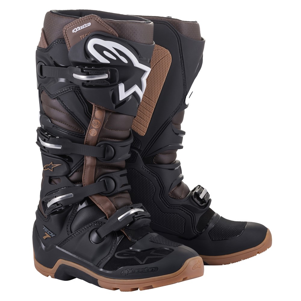 Alpinestars Tech-7 Enduro Motocross Boots Black/Dark Brown