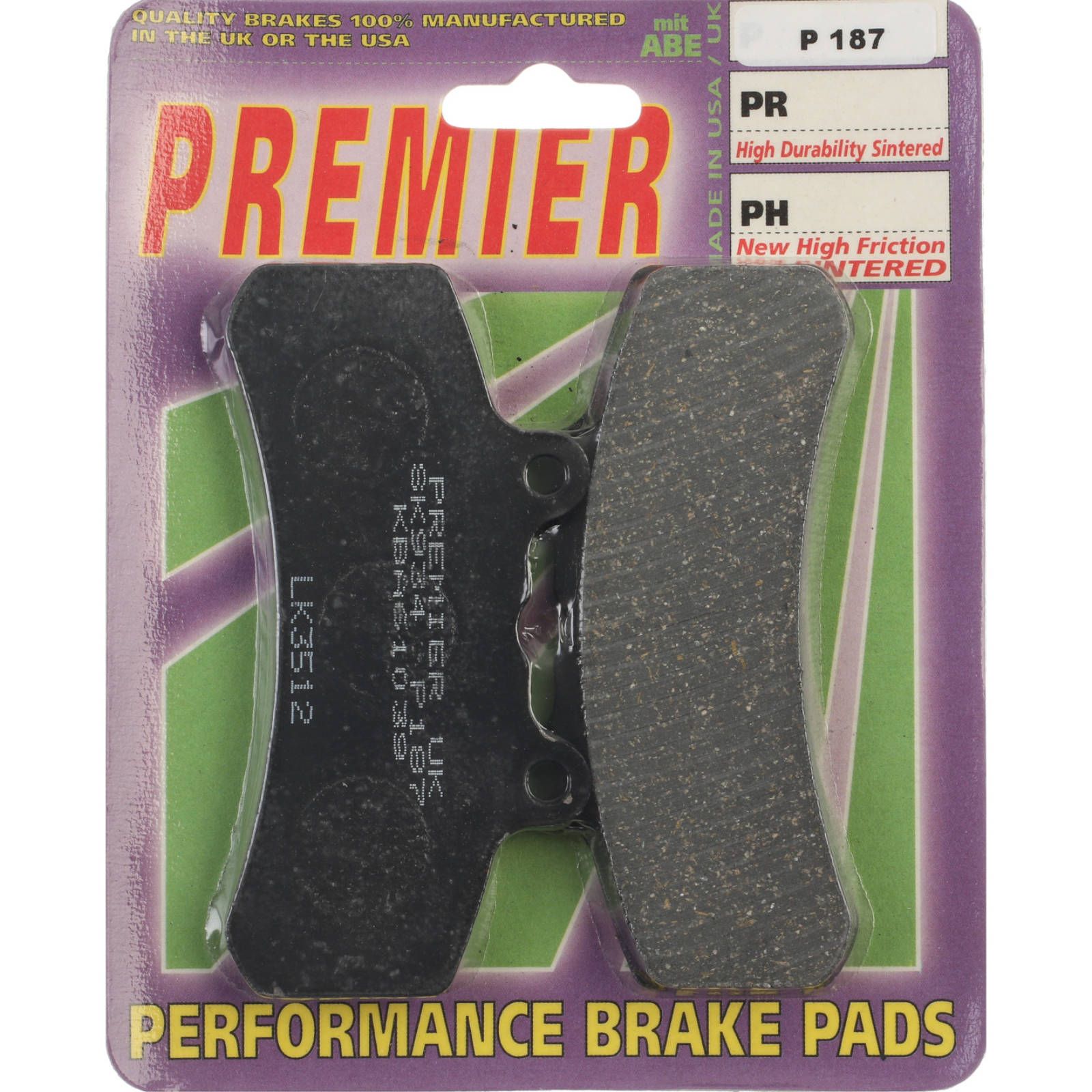 PREMIER BRAKE PADS P187 - BUELL - Image 1