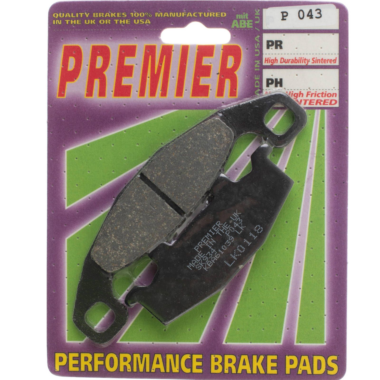 PREMIER BRAKE PADS P043 - KAW | SUZ - Image 1