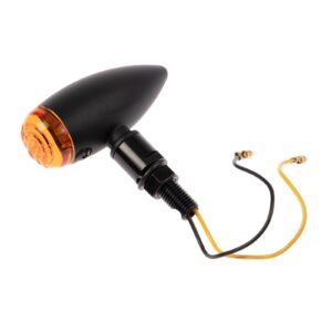 WHITES LED SLIMLINE BULLET FLASHER SET PLAIN SATIN BLK /AM - Image 2