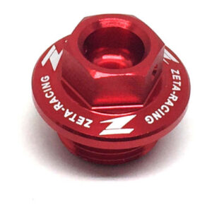 Zeta Oil Filler Plug Kawasaki KX250 '05-07, KX250/F, 450/F '04- Red - Image 2