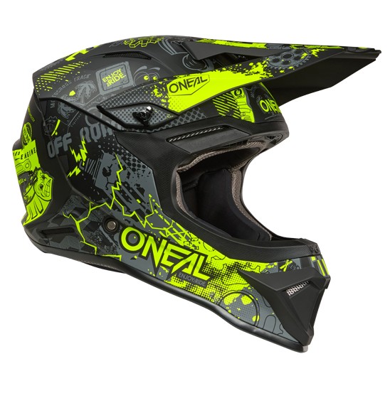 O'NEAL 1SRS Motocross Helmet Youth VIBRANT black/neon yellow
